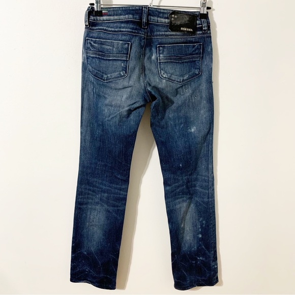 Diesel Wenga Wash 008WW Stretch Distressed Denim Jeans Front Patch Pockets 💙 - Picture 9 of 15